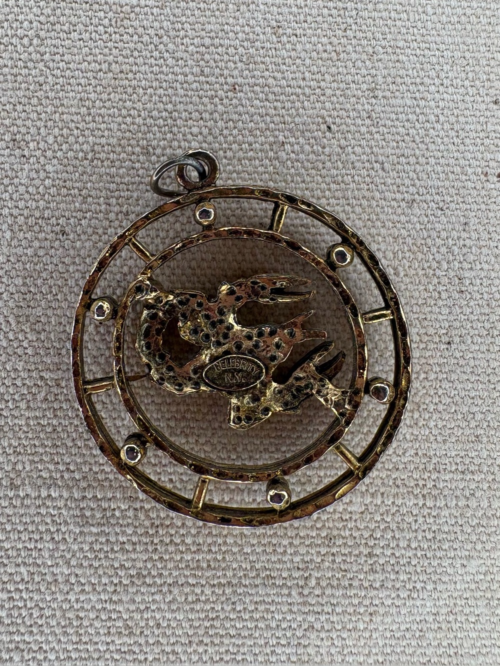 Vintage Celebrity NY Gold Tone Scorpion Pendant - Picture 2 of 2